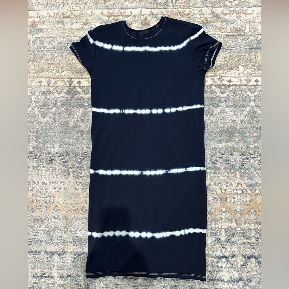 AYM Navy Blue Jersey T -shirt Dress